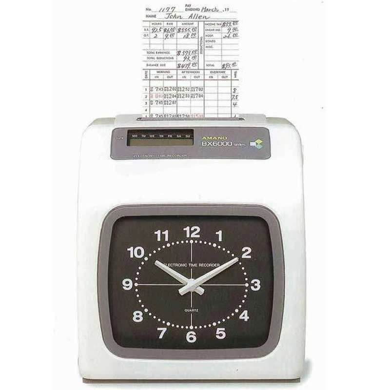 BX-6400 Amano Electronic and Time Recorder Clocking Machine